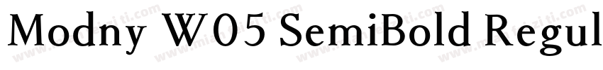 Modny W05 SemiBold Regular字体转换